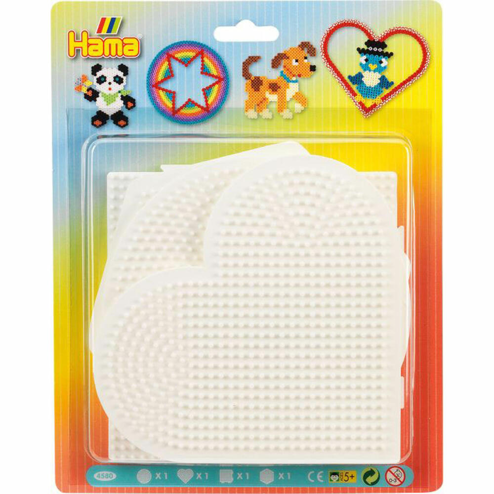 Hama iron-on beads blister with 4 pegboards