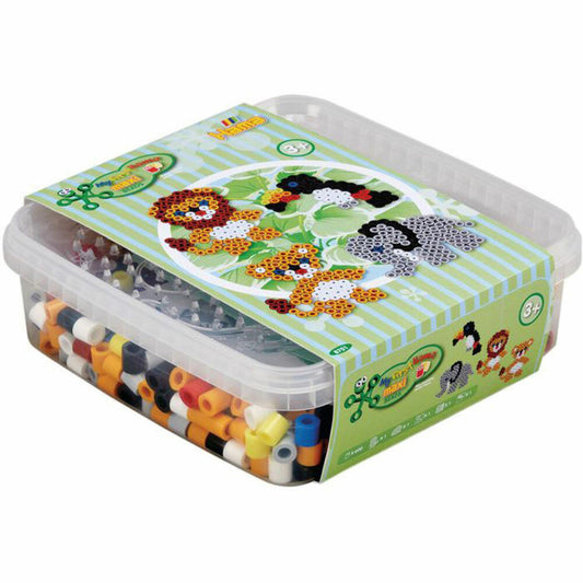 Hama Bügelperlen Box mit Perlen und Stiftplatten MAXI Wilde Tiere