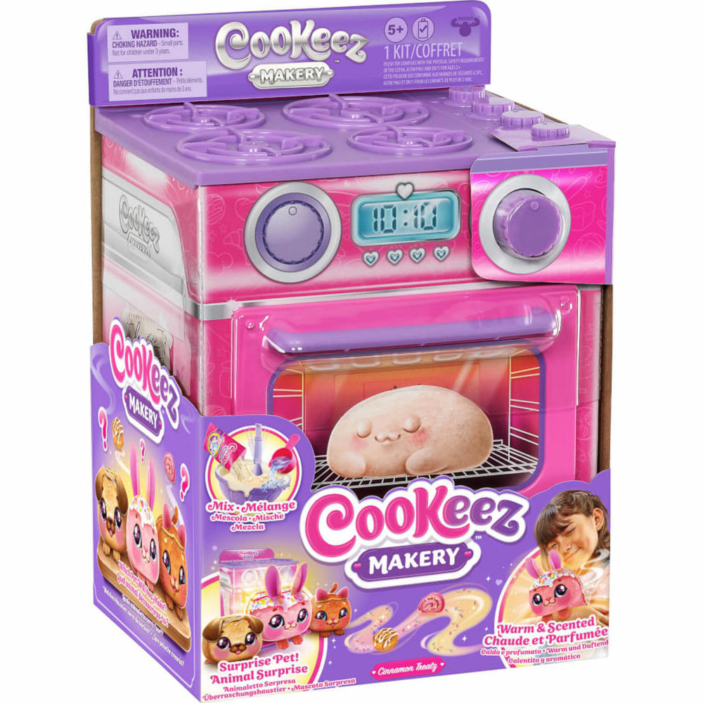Cookeez Makery Oven Pink Cake, Surprise Animal, Interactive Plush Toy, Surprise, 23502