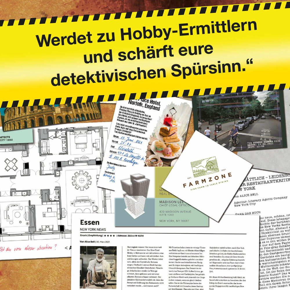 KOSMOS Murder Mystery Case File - Murder à la carte, board game, crime game, puzzle game, crime game, 683276