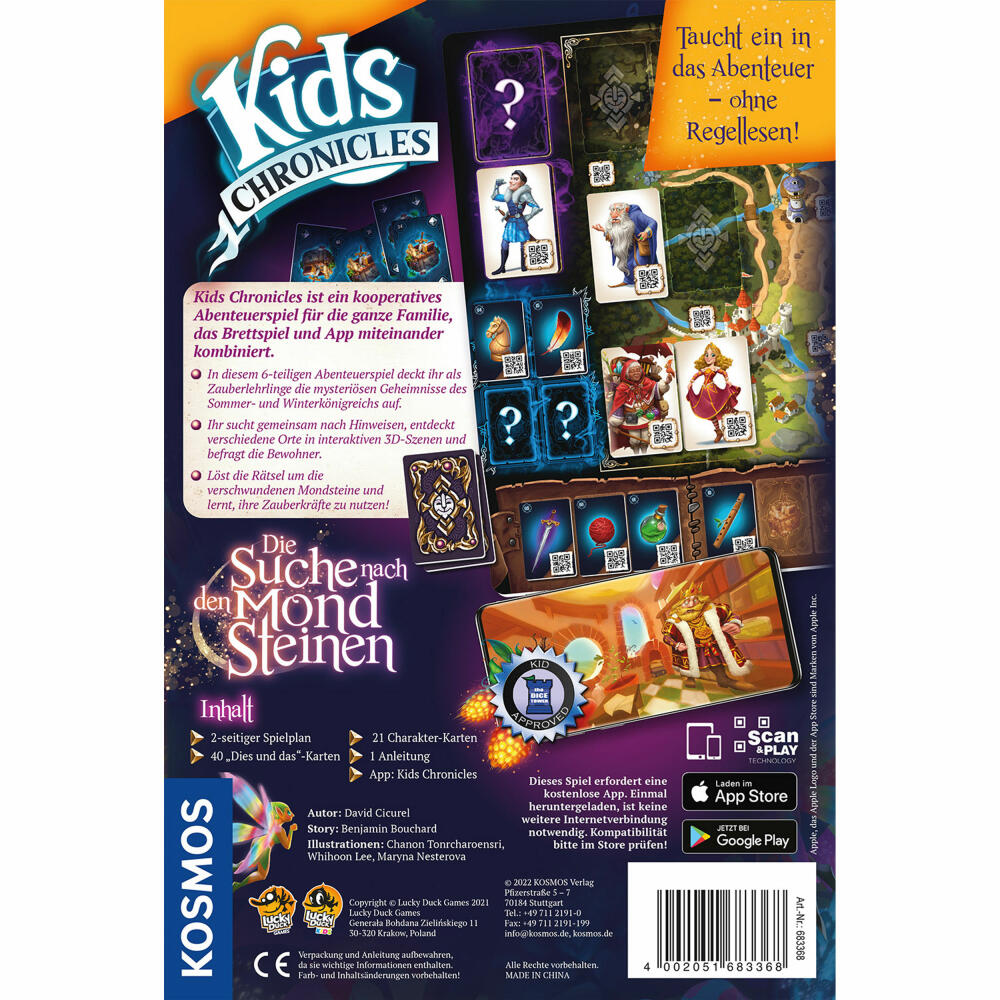 KOSMOS Kids Chronicles - The Search for the Moonstones, Cooperative Adventure Game, Board Game, Family Game, 683368