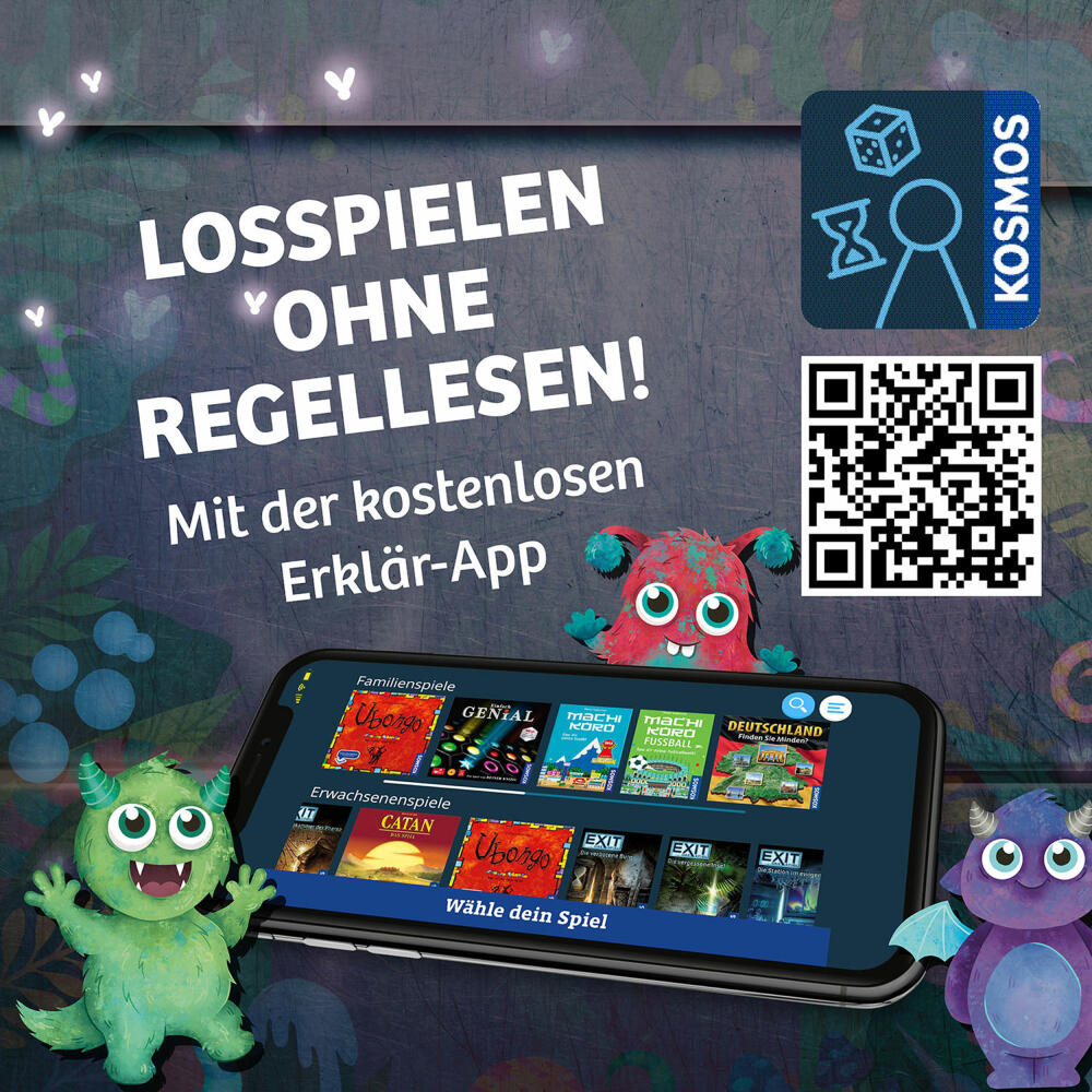 KOSMOS EXIT Kids Monster Puzzle Fun, Family Game, Puzzle Game, Escape Room Game, Children, 683733