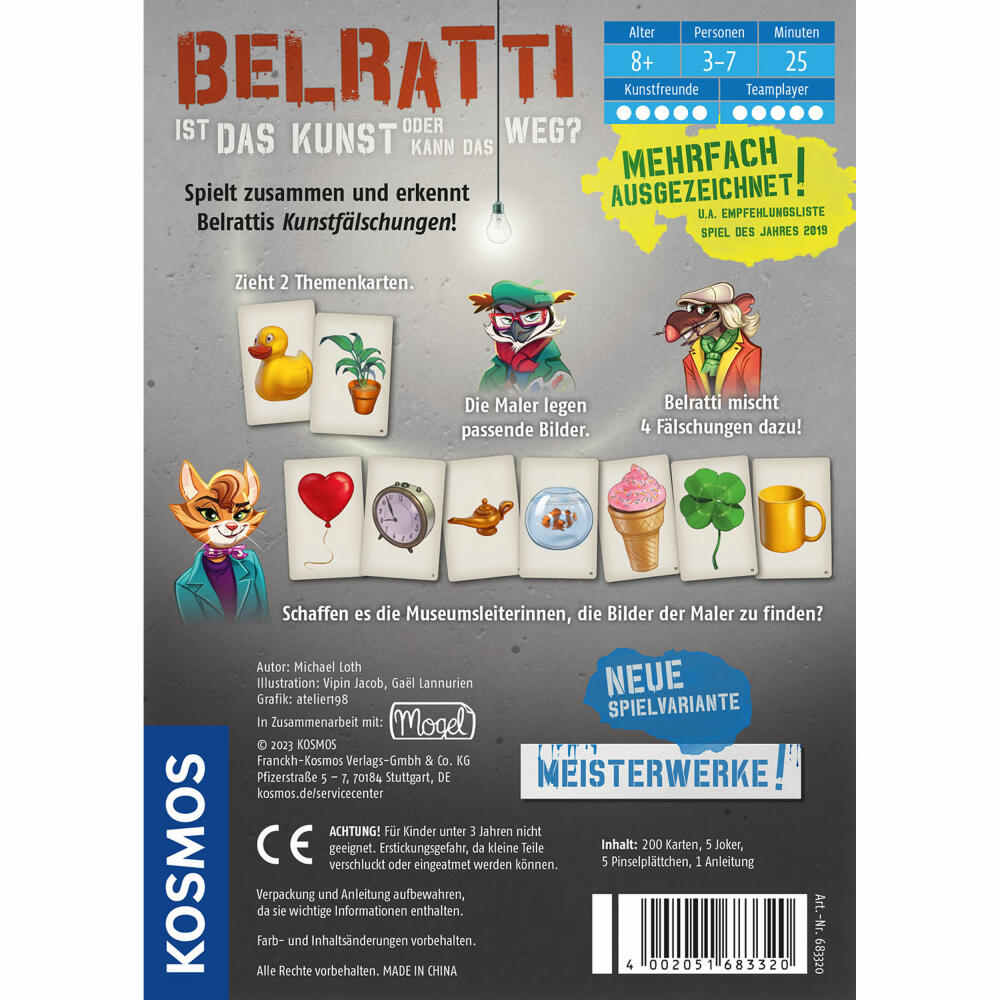 KOSMOS Belratti, Cooperative picture association game, family game, card game, board game, 683320