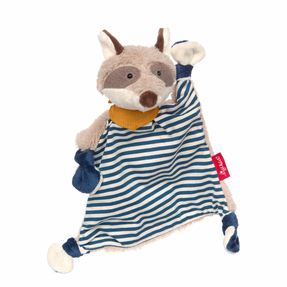 sigikid Schnuffeltuch Waschbär, Schmusetuch, Kuscheltuch, Kuscheltier, Schnuffel Tuch, Baby, Blau / Grau, 39195