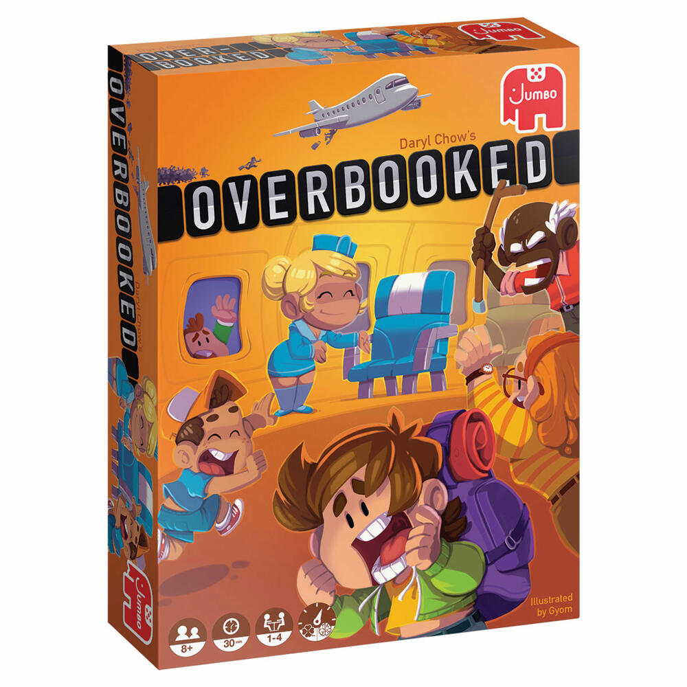 Jumbo Spiele Overbooked, Gesellschaftsspiel, Familienspiel, Taktikspiel, ab 8 Jahre, 19738