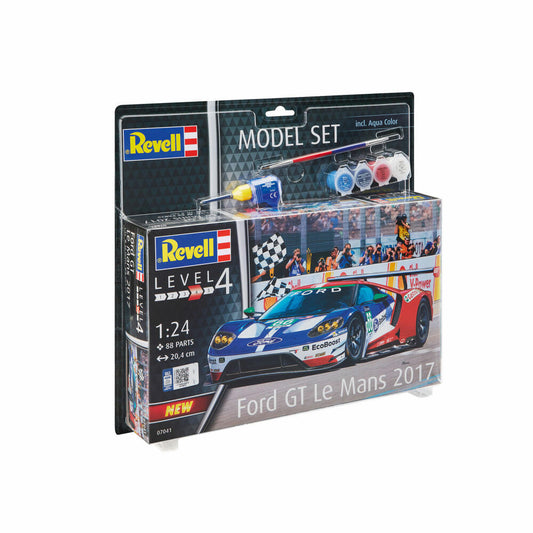 Revell Model Set Ford GT - Le Mans 2017, Rennwagen, Modellbausatz mit Farben und Kleber, 88 Teile, ab 12 Jahren, 67041