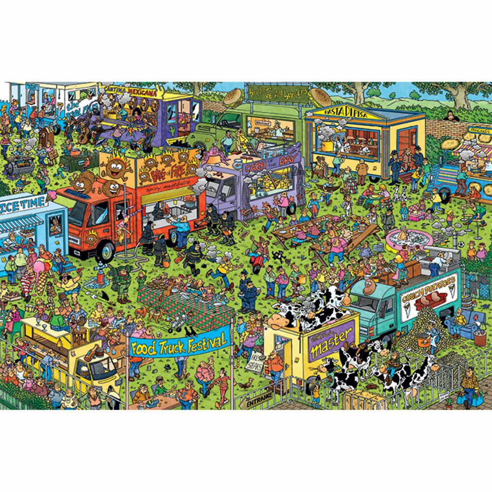 Jumbo Spiele Jan van Haasteren - Food Truck Festival, Puzzle, Erwachsenenpuzzle, Puzzlespiel, 1500 Teile, 20042