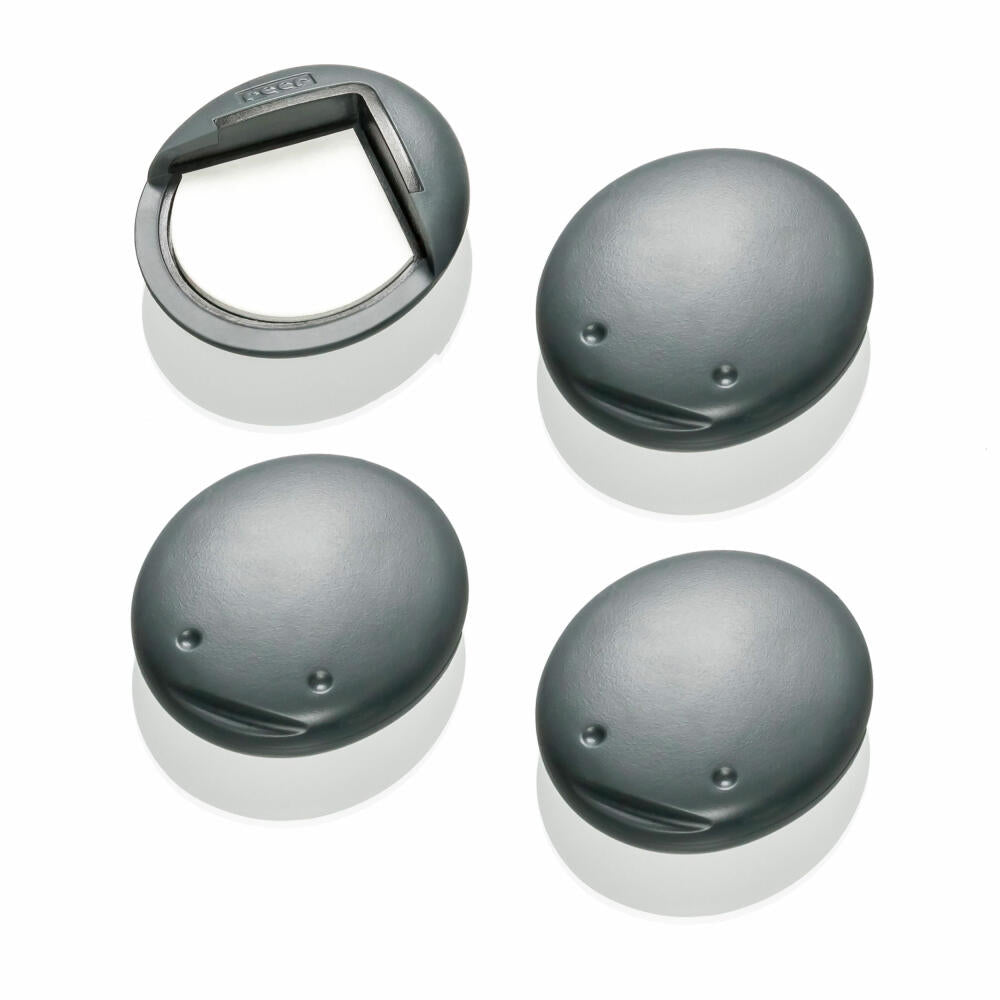 reer DesignLine Eckenschutz, 4er Set, Ecken Schutz, Stoßschutz, Kindersicherung, Kinder Sicherung, Anthrazit, 82021