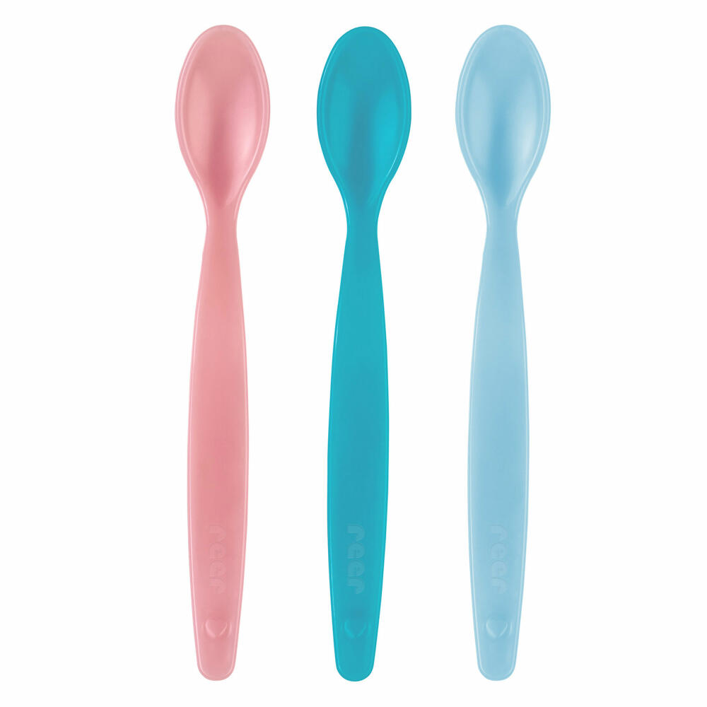 reer MagicSpoon Babylöffel, 3er Set, mit Temperaturindikator, Wärmesensorlöffel, Baby Löffel, 23012
