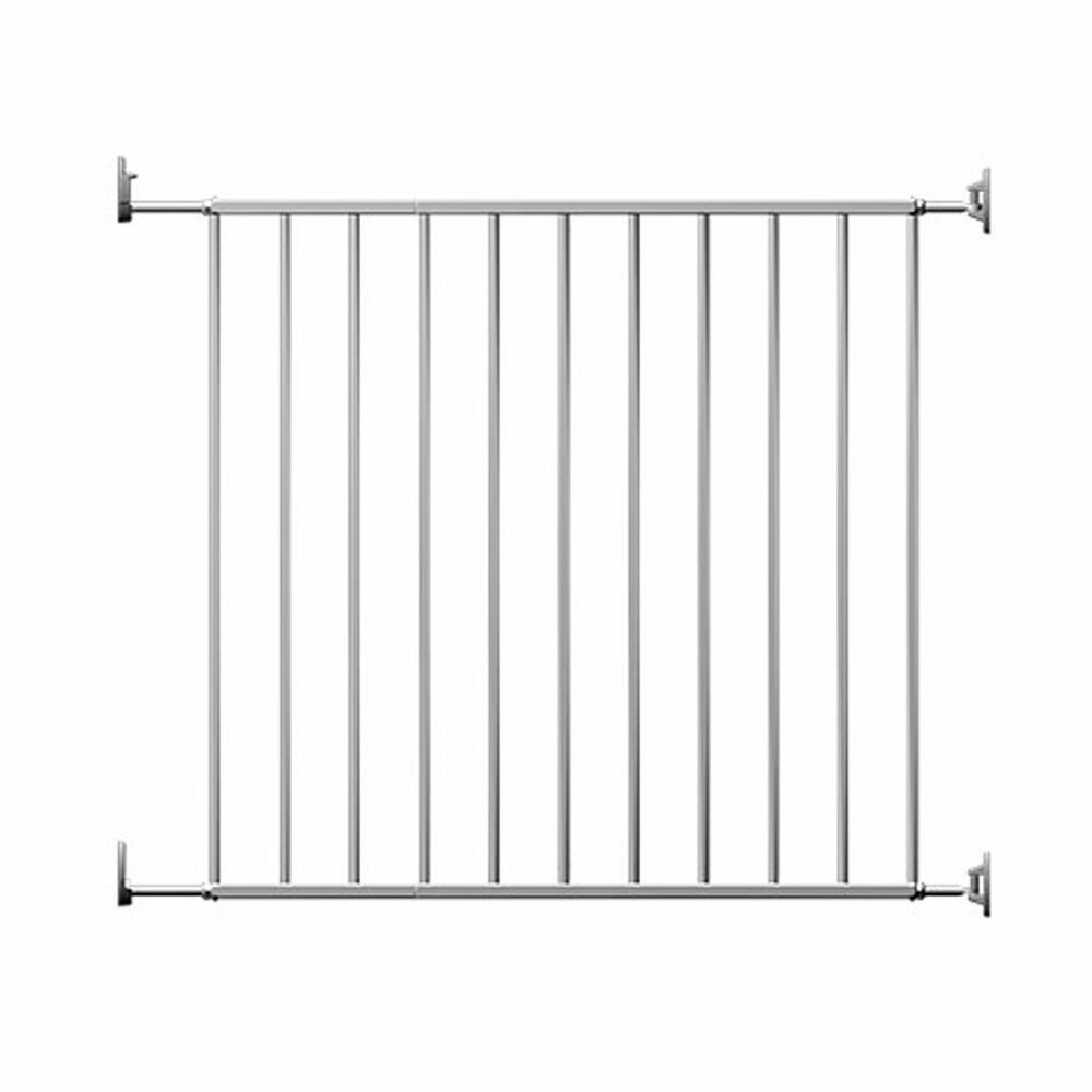 reer Basic Schraubgitter, Türgitter, Treppengitter, Treppenschutzgitter, Schutzgitter, Zum Schrauben, Metall, Breite 68 - 106 cm, 46101