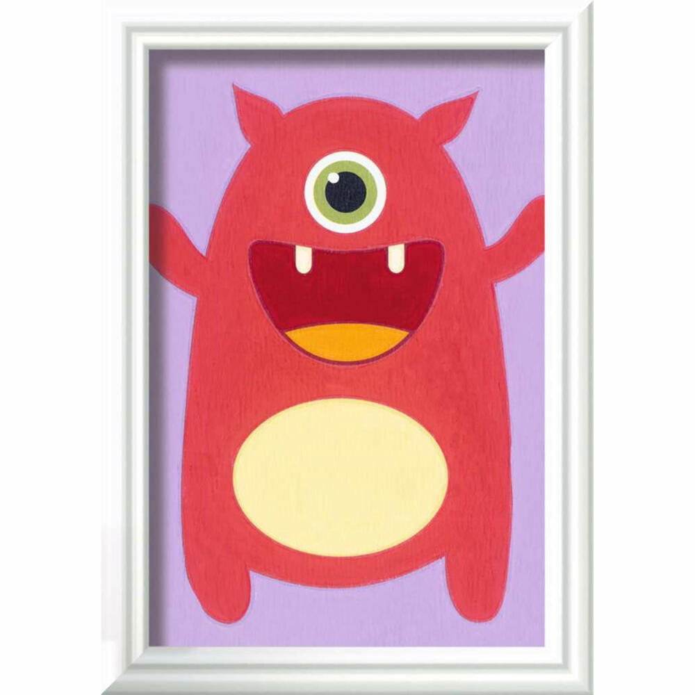 Ravensburger Paint by Numbers Red Monster, Painting Set, Coloring Page, Children, from 7 years, 23630