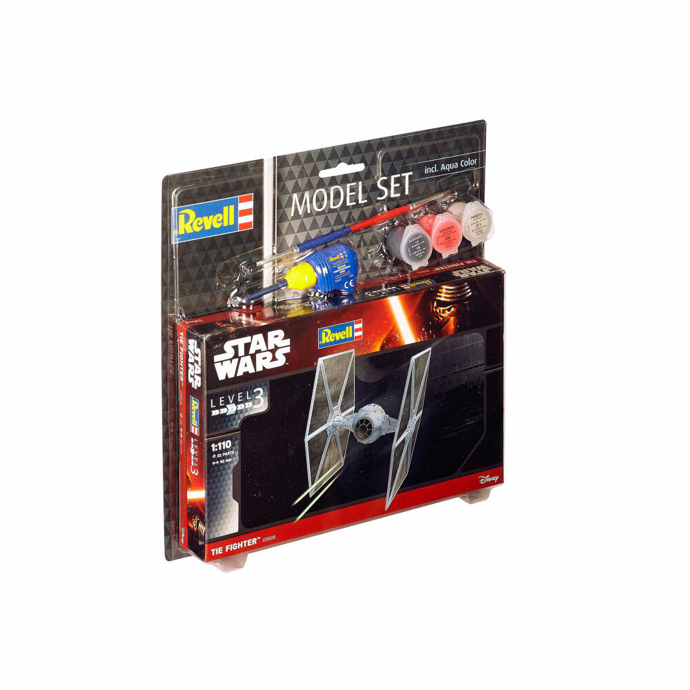 Revell Model Set Star Wars TIE Fighter, Modellbausatz, Modell Bausatz, 22 Teile, ab 10 Jahre, 63605