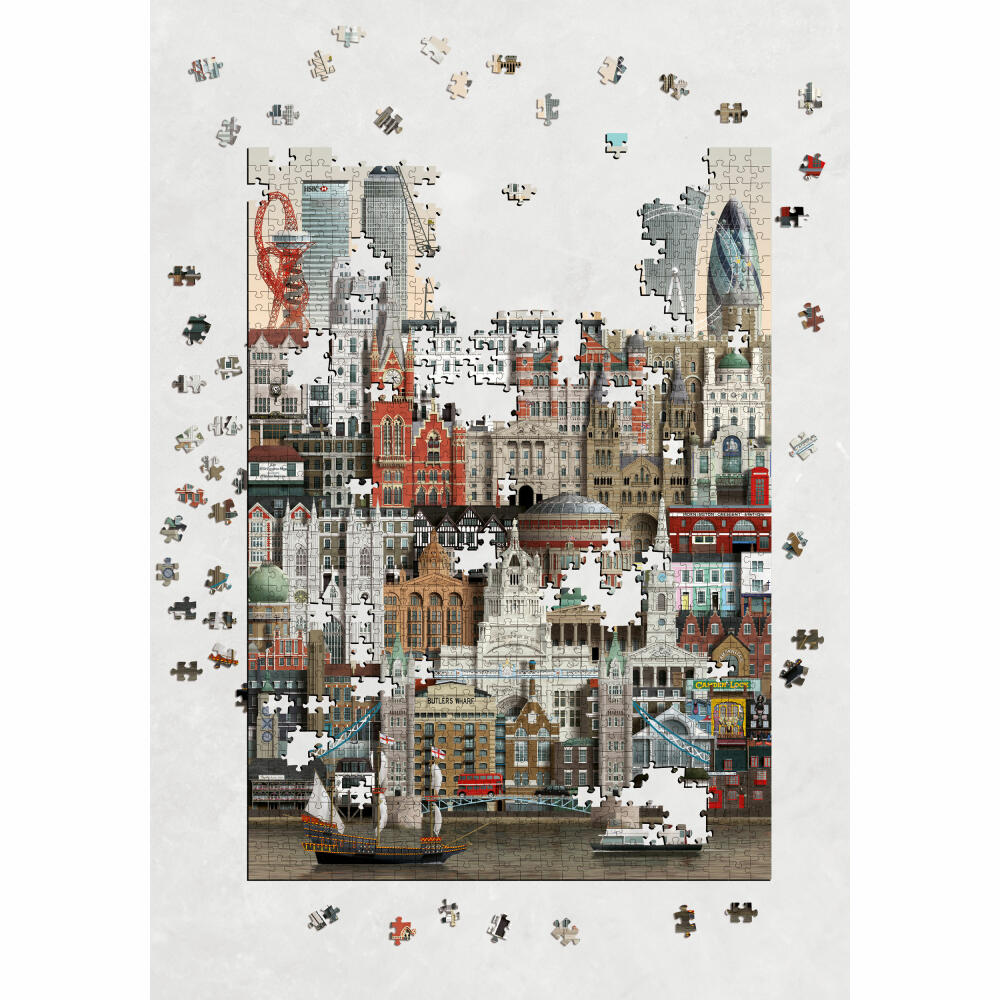 Martin Schwartz Puzzle London, City Puzzle Great Britain, 50 x 70 cm, 1000 pieces, MS0608