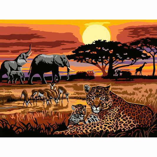 Ravensburger CreArt Savannah Landscapes, Malen nach Zahlen, Malset, Malvorlage, 23548