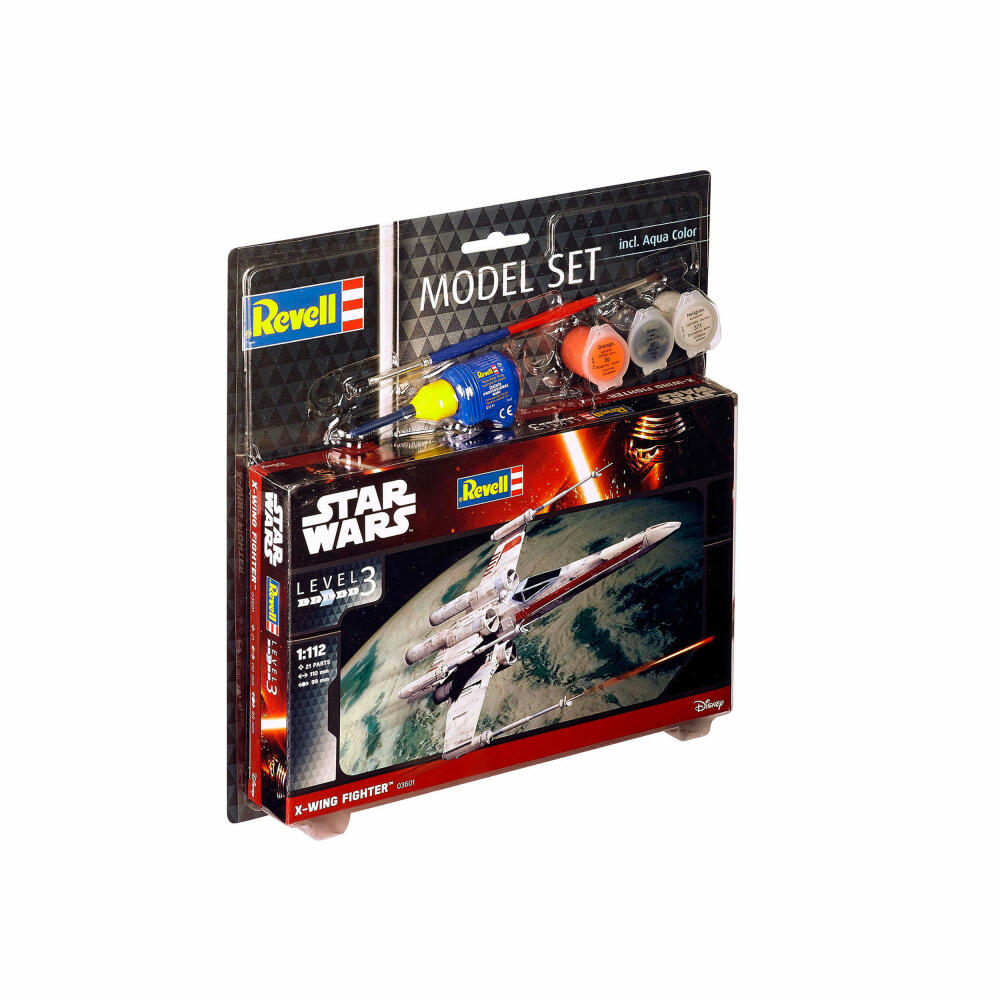 Revell Model Set Star Wars X-wing Fighter, Modellbausatz, Modell Bausatz, 21 Teile, ab 10 Jahre, 63601