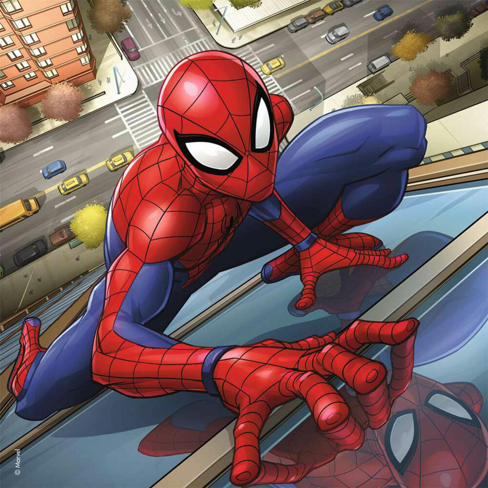 Ravensburger Spider-Man protects the city, puzzle, children's puzzle, laying game, 3 x 49 pieces, 08025