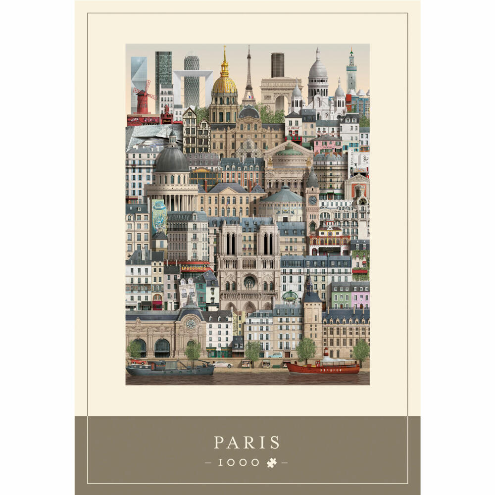 Martin Schwartz Puzzle Paris, city puzzle France, 50 x 70 cm, 1000 pieces, MS0606