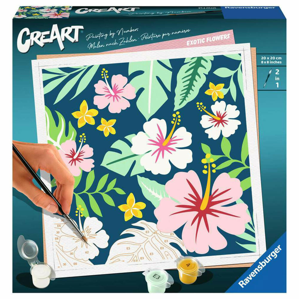 Ravensburger CreArt Exotic Plants, Malen nach Zahlen, Malset, Malvorlage, Malen, 23729