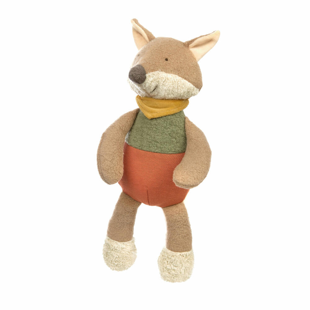 sigikid Green cuddly toy fox, plush toy, stuffed toy, cotton, 36 cm, 39732