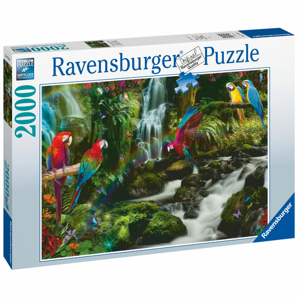 Ravensburger Bunte Papageien im Dschungel, Erwachsenenpuzzle, Puzzle, 2000 Teile, 17111