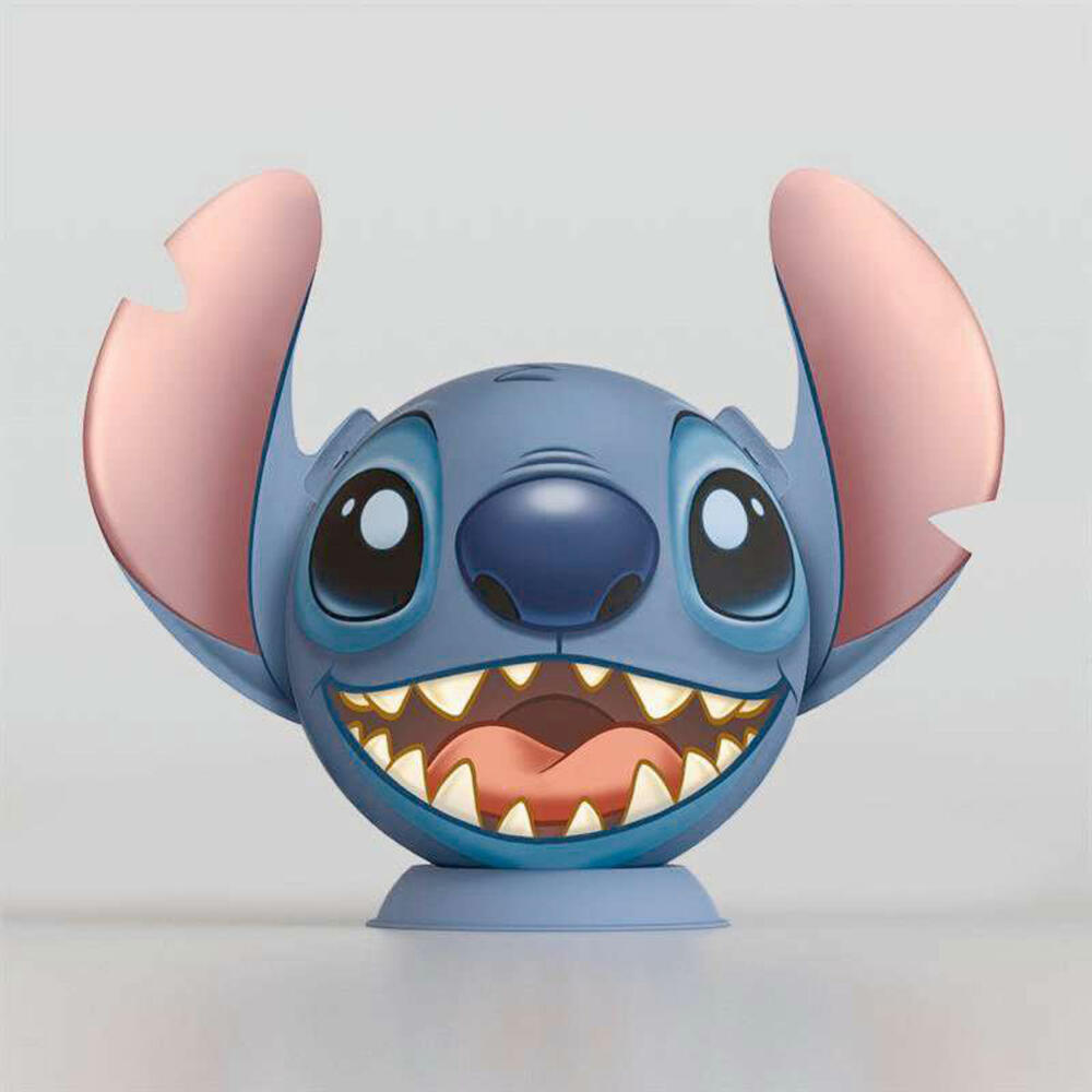 Ravensburger 3D Puzzle Ball Disney Stitch with Ears, Puzzle Ball, Puzzles, 72 Pieces, from 6 Years, 11574