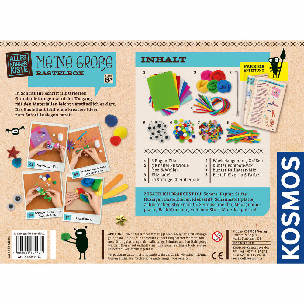KOSMOS My big craft box, toy, craft, handicraft, gift, from 6 years, 604431