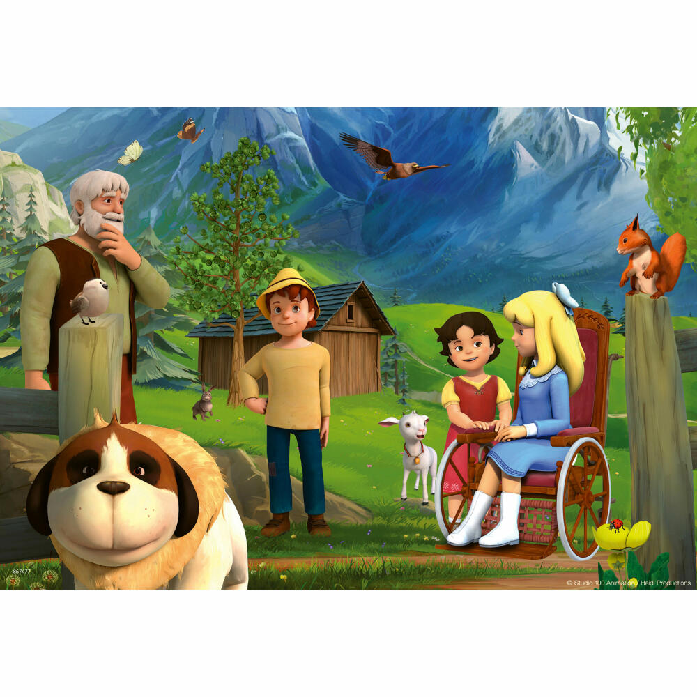 Ravensburger Puzzle Heidi Spending time together in the mountains, children's puzzle, laying game, children's game, 2 x 12 pieces, 05143