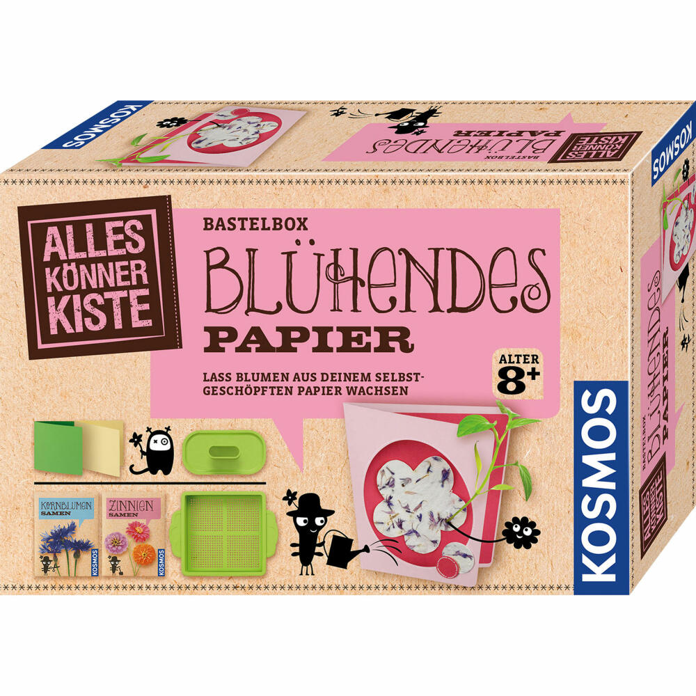KOSMOS AllesKönnerKiste Blühendes Papier, Experimentierkasten, Bastelbox, Basteln, DIY, ab 8 Jahren, 604592