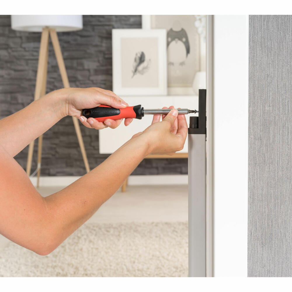 reer EasyFix Schnell-Montagesystem Tür- und Treppenwächtern, Trend Clearvision, Befestigungsleisten, Kindersicherung, 46051