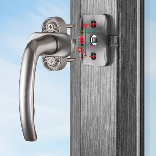 reer WinLock Fenster- und Balkontürsicherung, Fenstersicherung, Kinder Sicherung, Klemmschutz, Anthrazit, 70021