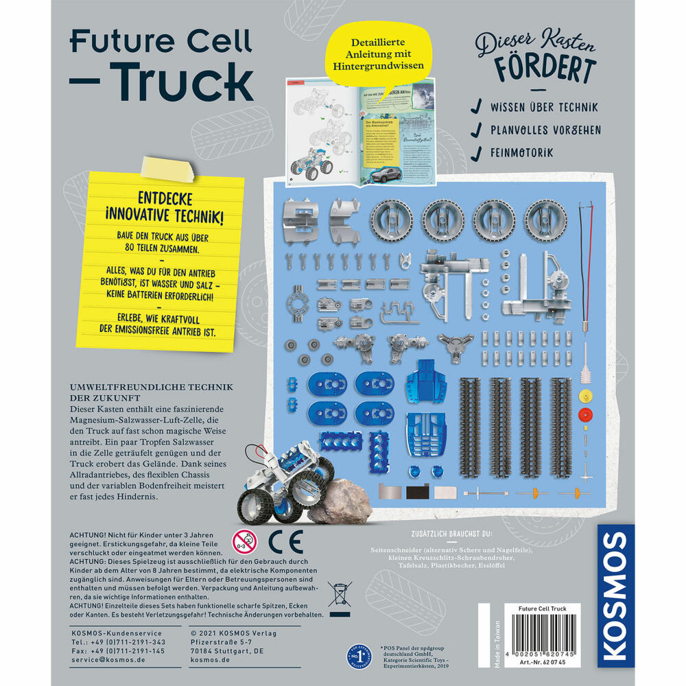 KOSMOS Experimentierkasten Future Cell-Truck, Technik, Baukasten, Experimente, ab 8 Jahren, 620745