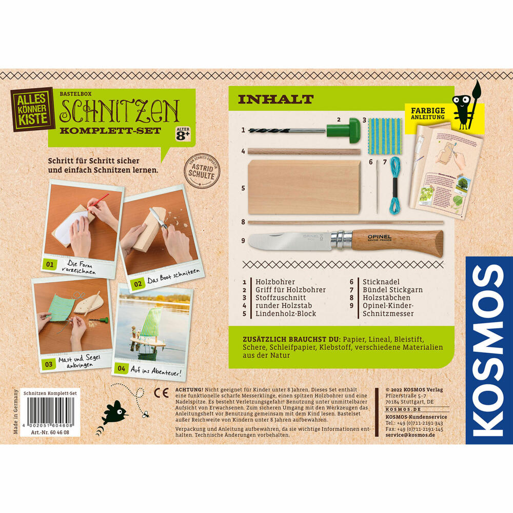 KOSMOS AllesKönnerKiste Carving Complete Set, Craft Box, Experiment Box, from 8 years, 604608