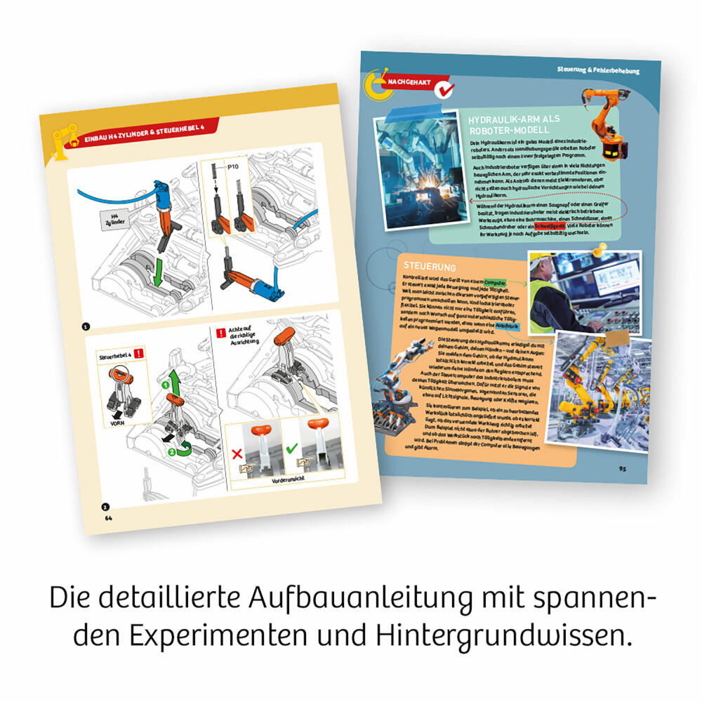 KOSMOS Hydraulik-Arm, Modellbausatz, Technik, Spielzeug, Basteln, Bauen, ab 10 Jahre, 620578