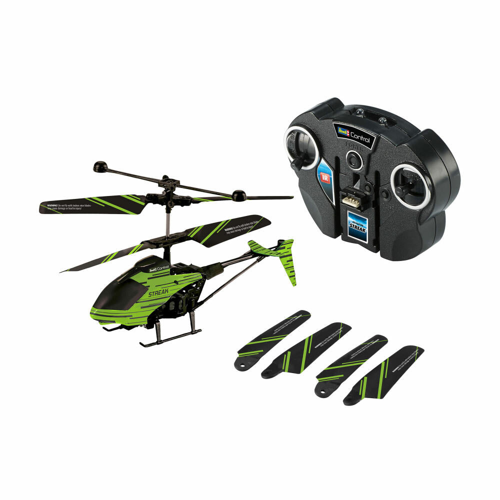Revell Control Glow in the Dark Helicopter Streak, ferngesteuerter Hubschrauber, Infrarot, ab 8 Jahren, 23829