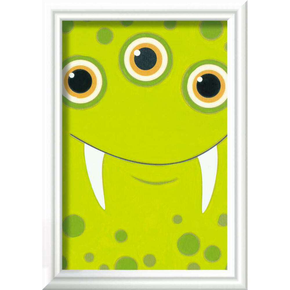 Ravensburger Paint by Numbers Green Monster, Painting Set, Coloring Page, Children, from 7 years, 23628