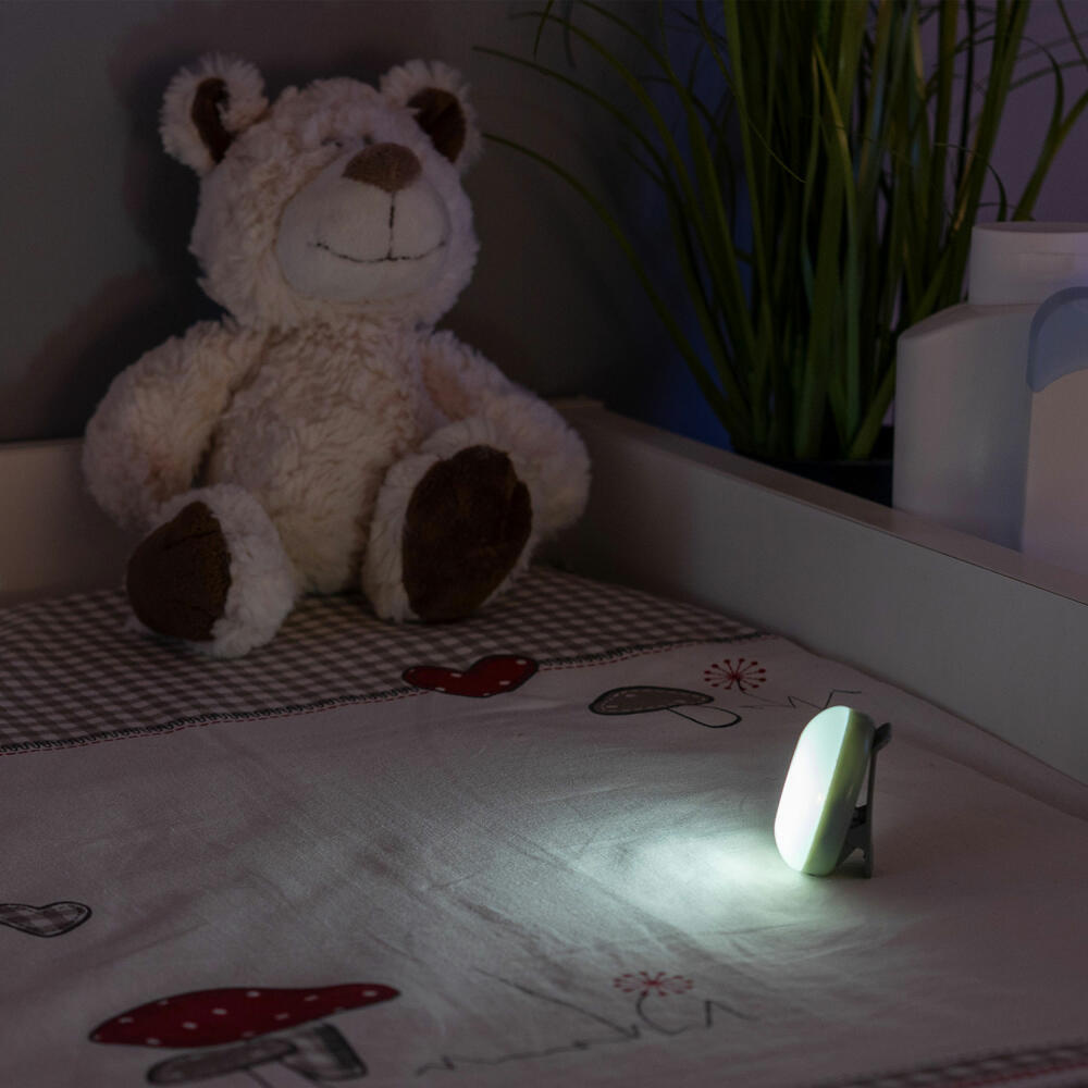 reer ClipLight Stilllicht, mit Befestigungsclip, Nachtlicht, Still Licht, LED, Timer, 52361