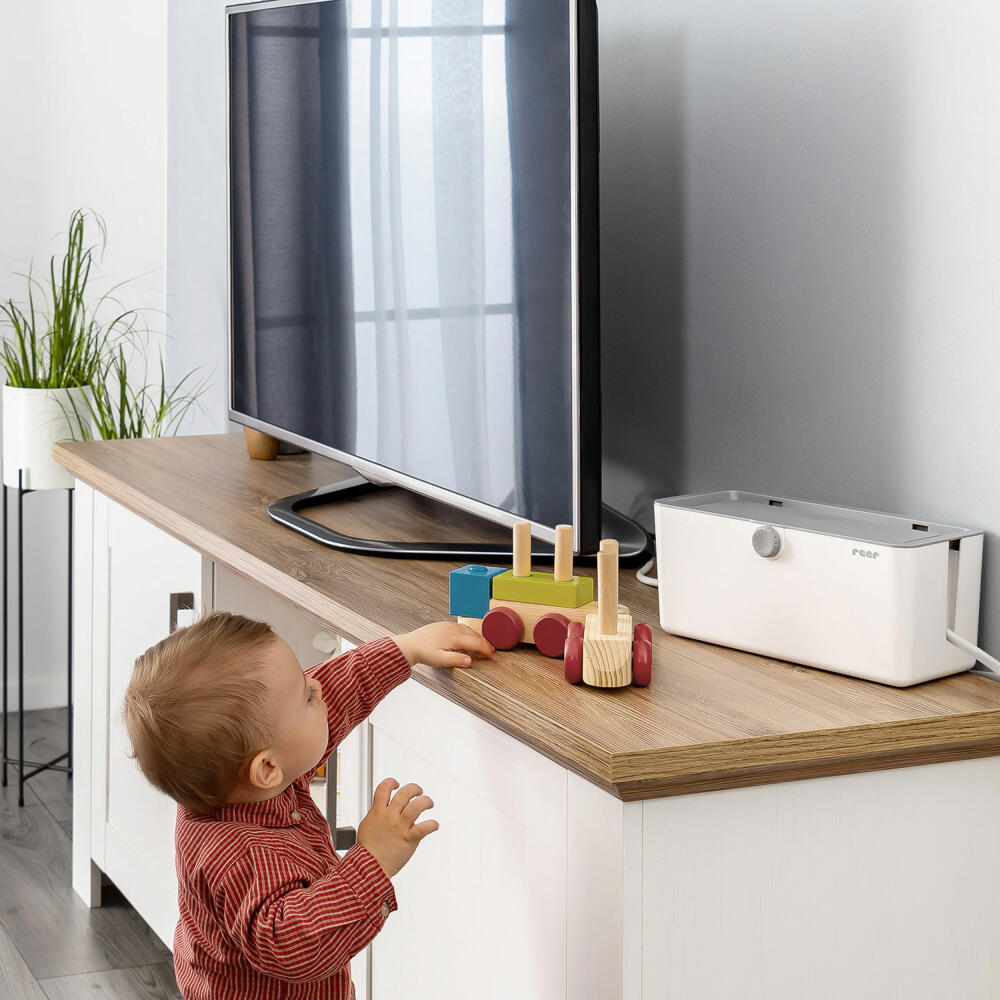 reer CableGuard Kabelbox, für Steckdosenleisten, Kindersicherung, Kinder Sicherung, 78020