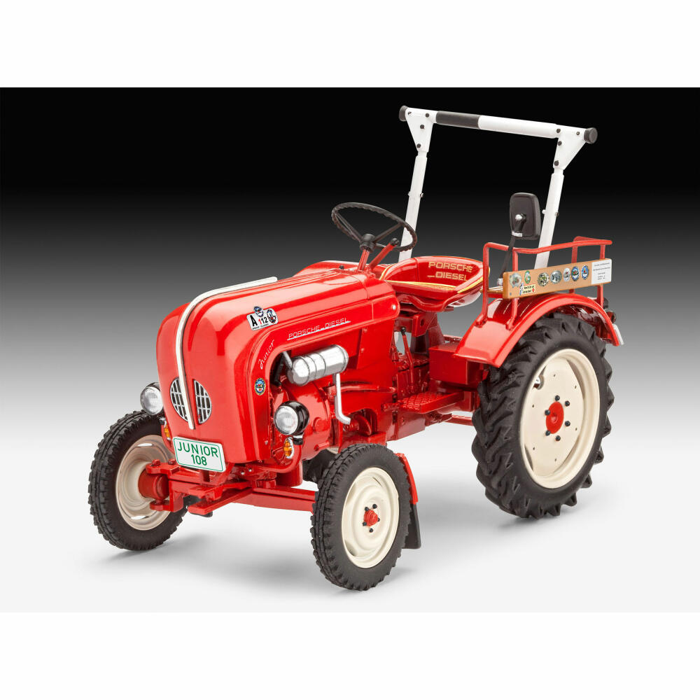 Revell Bausatz Porsche Junior 108 Farming Simulator Edition, Traktor, Modellbausatz, Easy Click System, ohne Kleben, 76 Teile, ab 10 Jahre, 07823