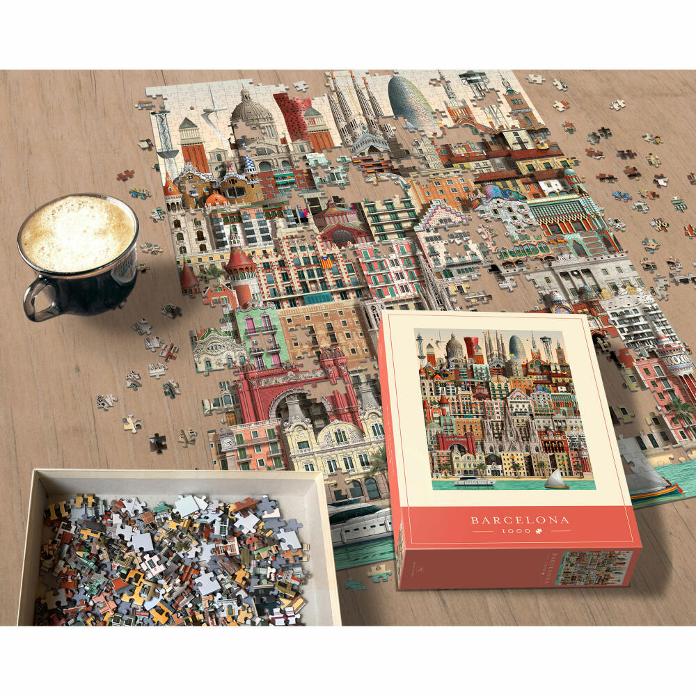 Martin Schwartz Puzzle Barcelona, City Puzzle Spain, 50 x 70 cm, 1000 pieces, MS0607
