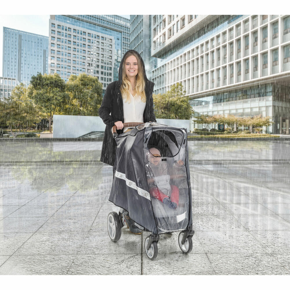 reer DesignLine RainSafe Active Regenschutz für Buggys und Sportwagen, Regenverdeck, Regenhaube, 84041