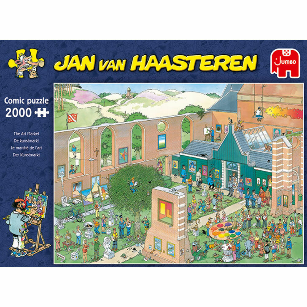 Jumbo Spiele Jan van Haasteren - Kunstmarkt, Puzzle, Erwachsenenpuzzle, Puzzlespiel, 2000 Teile, 20023