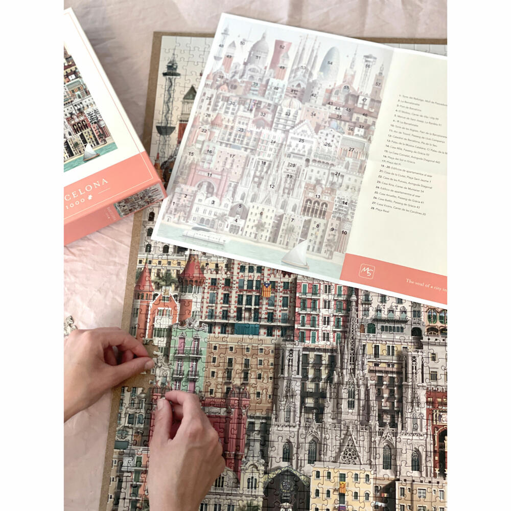 Martin Schwartz Puzzle Barcelona, City Puzzle Spain, 50 x 70 cm, 1000 pieces, MS0607
