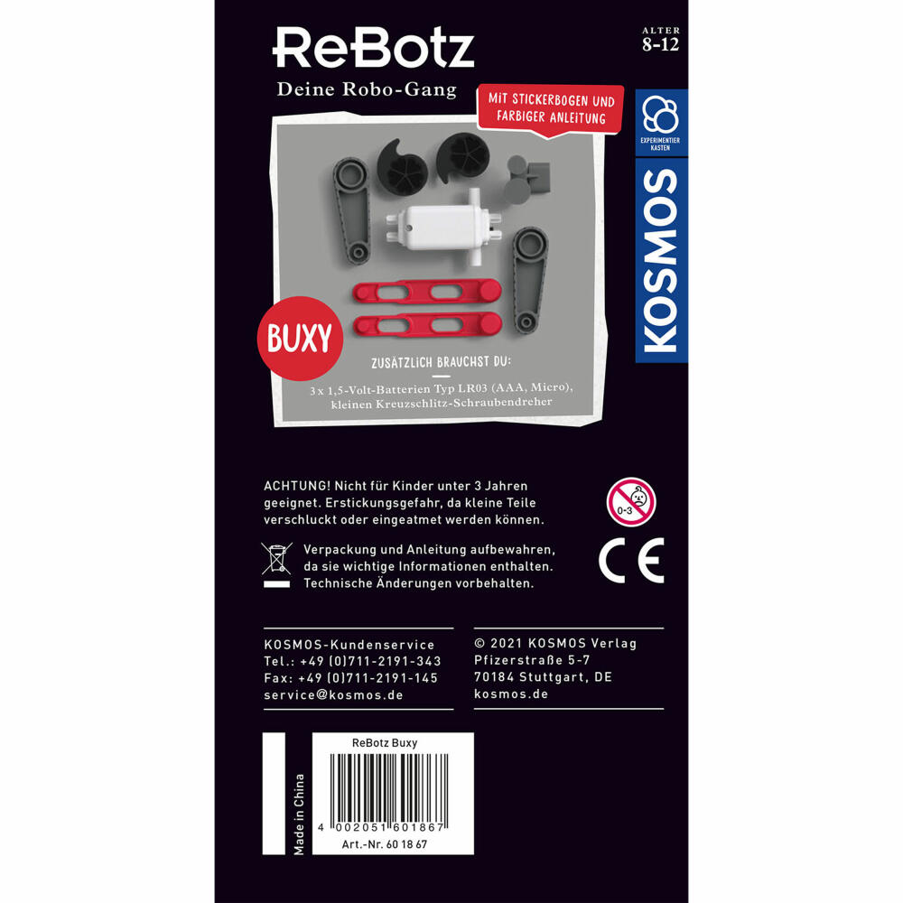 KOSMOS ReBotz - Buxy der Jumping-Bot, Roboter, Experimentierkasten, Bots, Spielzeug, 601