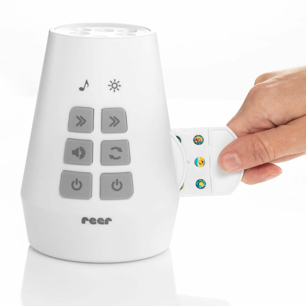 reer DreamBeam Motivprojektor, mit Einschlafliedern, Motiv Projektor, Kinder, Weiß, 52110
