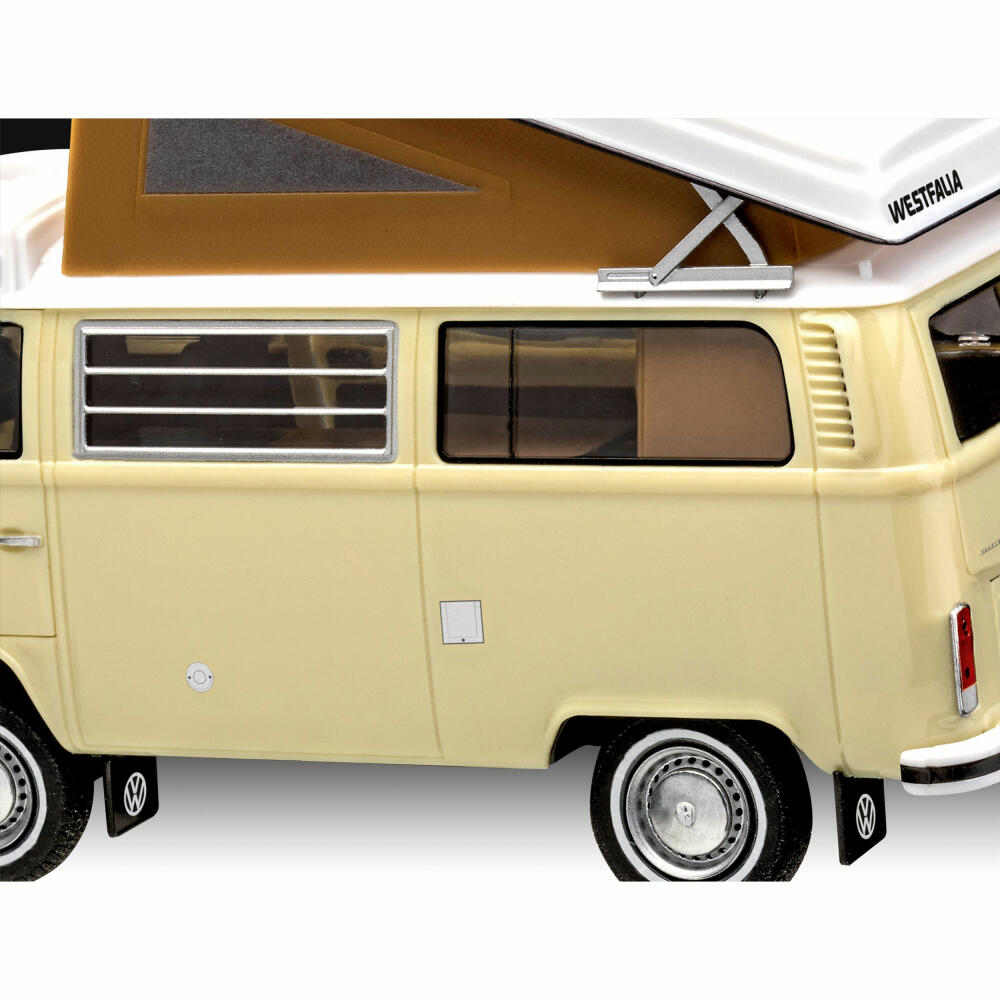 Revell Bausatz VW T2 Camper, Modellbausatz, Easy Click System, ohne Kleben, 112 Teile, ab 10 Jahre, 07676