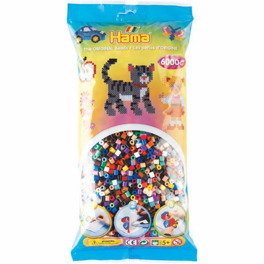 Hama Iron-On Beads Midi - Solid Mix 6000 Beads (22 Colors)