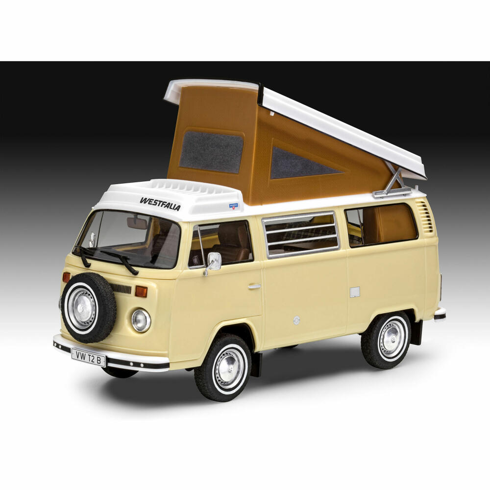 Revell Bausatz VW T2 Camper, Modellbausatz, Easy Click System, ohne Kleben, 112 Teile, ab 10 Jahre, 07676