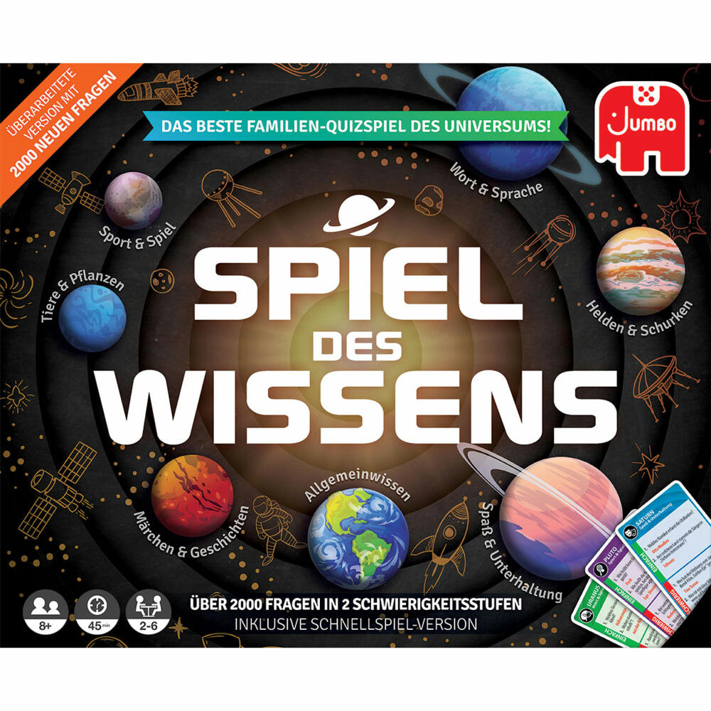 Jumbo Games Game of Knowledge, Knowledge Game, Board Game, Quiz Game, Quiz, Family Game, 19907