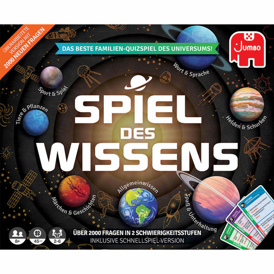 Jumbo Spiele Spiel des Wissens, Wissensspiel, Gesellschaftsspiel, Quizspiel, Quiz, Familienspiel, 19907