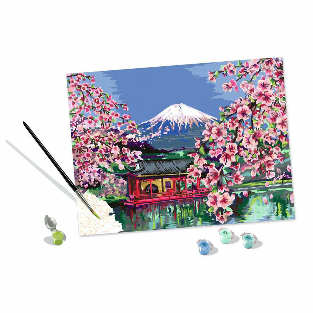Ravensburger CreArt Japanese Cherry Blossom, Malen nach Zahlen, Malset, Malvorlage, 20177